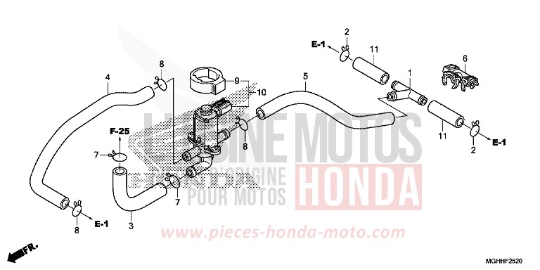 VALVE COMMANDE INJECTION D'AIR de VFR1200X "Crosstourer" Méca PEARL GLARE WHITE (NHB53) 2017